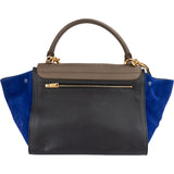 Céline Tricolor Suede Leather Trapeze Handbag