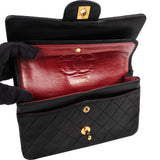 Chanel Quilted Lambskin Small 24K Gold Double Flap Shoulder Bag