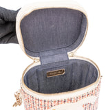 Chanel Stitching Tweed & Leather Vanity Case Crossbody Bag