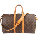 Louis Vuitton Monogram Canvas Keepall 45 Bandoulière Travel Bag