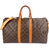 Louis Vuitton Monogram Canvas Keepall 45 Bandoulière Travel Bag