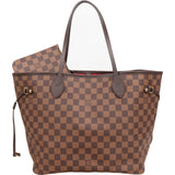 Louis Vuitton Monogram Damier Ebene Neverfull MM Shoulder Bag