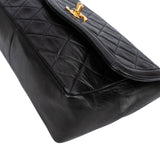 Chanel Quilted Lambskin 24K Gold Single Flap Crossbody Bag