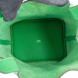 Hermès Green Taurillon Clemence Picotin Lock 22 (MM) Handbag
