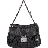 Miu Miu Matelassé Leather Hobo Shoulder Bag
