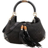 Gucci Monogram GG Canvas Indy Bar Large Hobo Handbag