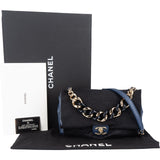 Chanel Quilted Lambskin Medium Flap Chunky Handle Crossbody Bag