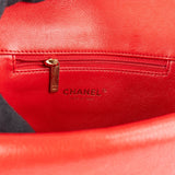 Chanel Stitched Leather Chevron Envelope Double Flap Shoulder Crossbody Bag