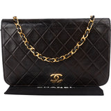 Chanel Quilted Lambskin CC Single Flap Shoulder Bag