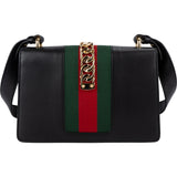 Gucci Black Leather Medium Sylvie Shoulder Bag