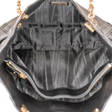 Salvatore Ferragamo Black Leather Gancini Melike Tote Shoulder Bag