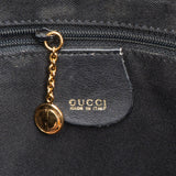 Gucci Black Leather Bamboo Handle Handbag