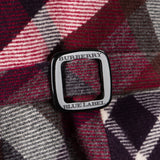 Burberry Blue Label Bordeaux Checked Wool Plaid Belted Top Dress (38)
