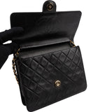 Chanel Quilted Lambskin 24K Gold Single Flap Shoulder Bag