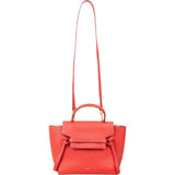 Celine Red Grained Calfskin Nano Belt Handbag
