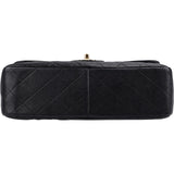 Chanel Quilted Caviar Leather Palladium Jumbo Double Flap Crossbody Bag