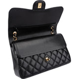Chanel Quilted Caviar Leather Jumbo Double Flap Crossbody Bag