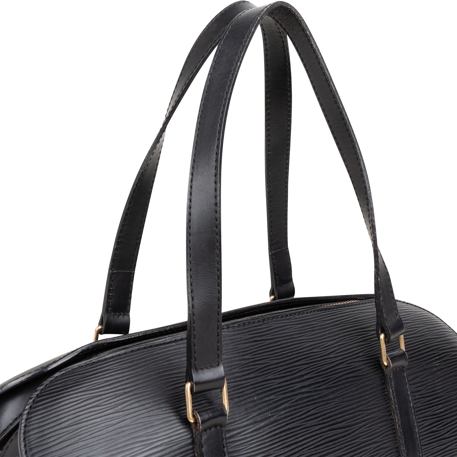 Louis Vuitton Noir Epi Leather Soufflot Handbag - vintageandkickz