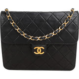 Chanel Quilted Lambskin 24K Gold Single Flap Shoulder Bag