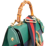 Gucci Multicolor Leather Dionysus Bamboo Top Handle Crossbody Handbag