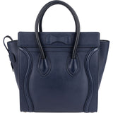 Céline Blue Leather Luggage Handbag