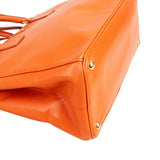 Prada Orange Saffiano Leather Galleria Tote Handbag