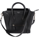 Celine Grained Leather Luggage Nano Crossbody Handbag