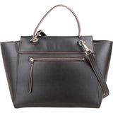 Céline Black Boxcalf Leather Pink Edges Belt Handbag