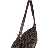 Fendi Monogram Zucca Canvas Mamma Baguette Shoulder Bag