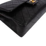 Chanel Quilted Lambskin 24K Gold Medium Double Flap Shoulder Bag