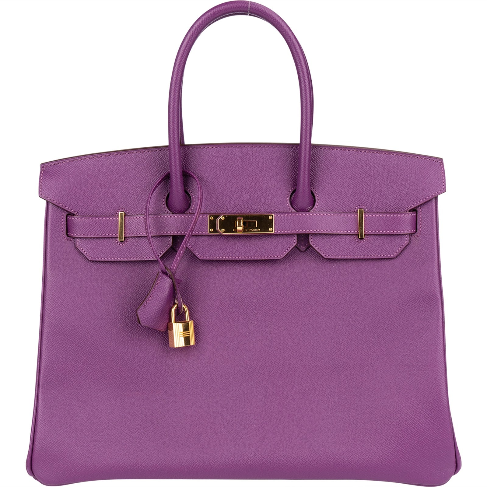 Hermès Violet Epsom Leather Birkin 35 Handbag - vintageandkickz