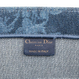 Christian Dior Denim Paisley Flower Tang Medium Book Tote Handbag