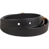 Louis Vuitton Noir Leather LV Pyramide Belt (75 / 30) M9575