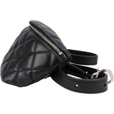 Chanel Black Quilted Lambskin Uniform Leather Belt Bag