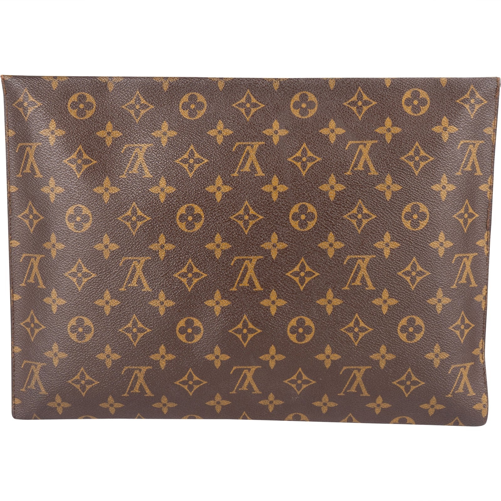Louis Vuitton Monogram Canvas Plat Porte Documents Laptop Clutch - vintageandkickz