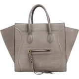 Celine Croc Embossed Leather Phantom Handbag