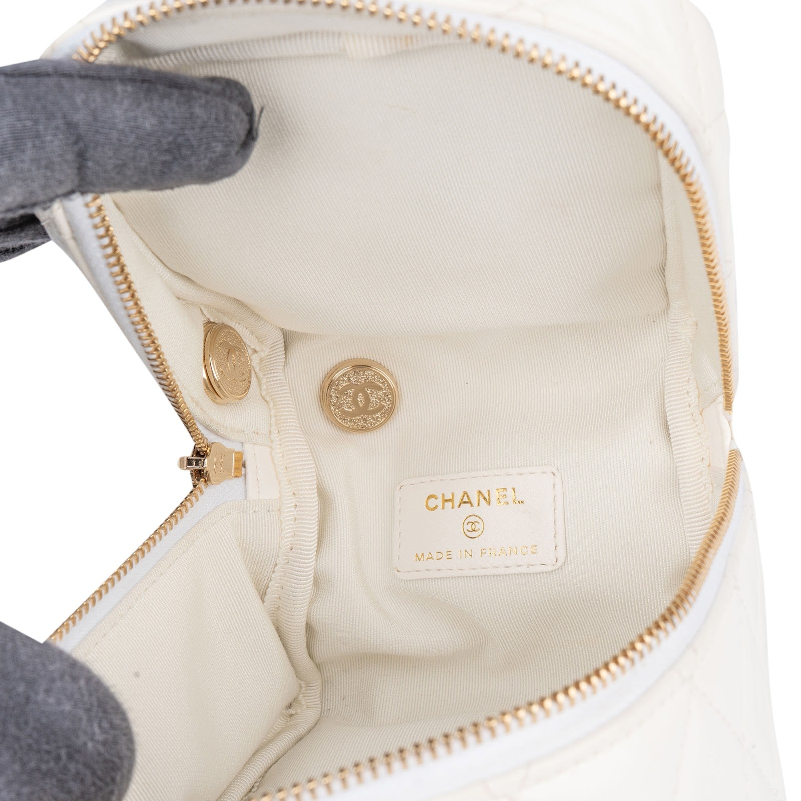 Chanel Quilted Lambskin Small Vanity Chain Handbag xx prüfen, maße - vintageandkickz