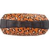 MCM Monogram Leopard Print Visetos Drawstring Tote Handbag