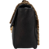 Chloé Black Leather Elsie Turnlock Crossbody Bag