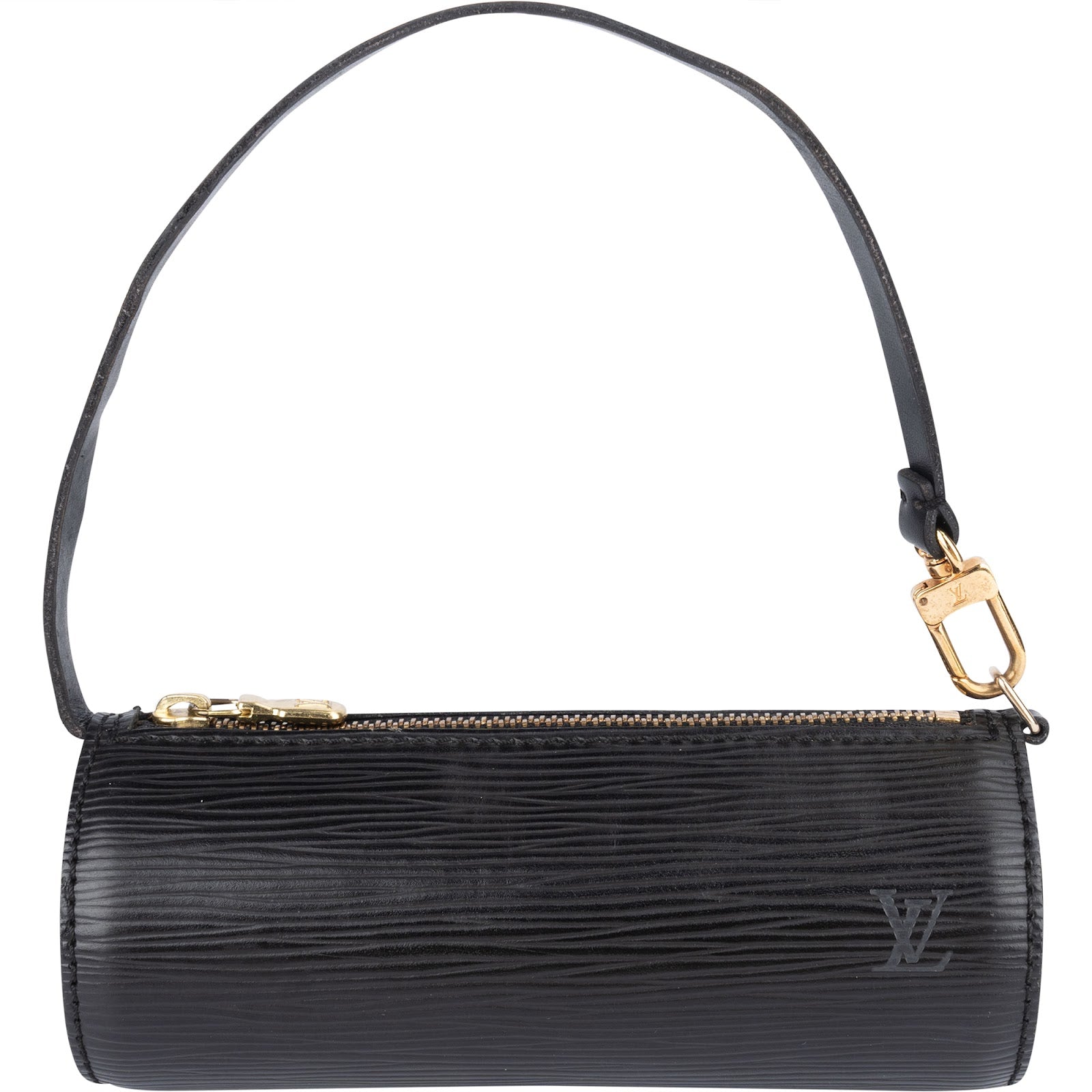 [🔄️B23 / F04] Louis Vuitton Noir Epi Leather Papillon 16 Pochette Handbag - vintageandkickz