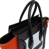 Céline Tricolor Leather Suede Luggage Small Handbag