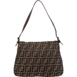 Fendi Monogram FF Zucca Canvas Mamma Baguette Shoulder Bag