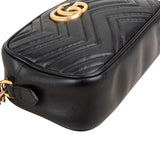Gucci Chevron Matelassé Leather GG Marmont Medium Camera Crossbody Bag