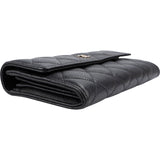 Chanel Quilted Caviar Leather CC Flap Wallet