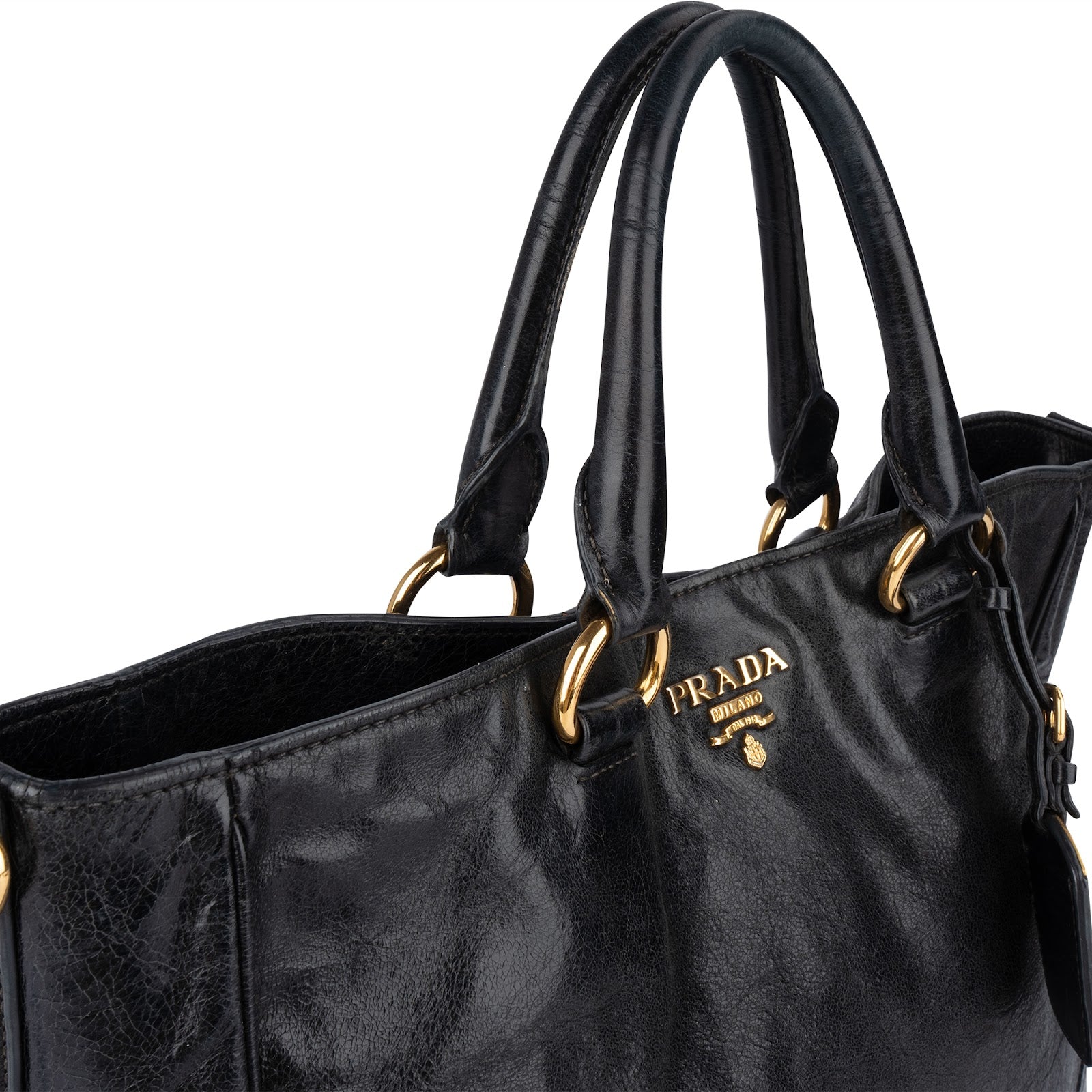[🔄️B24 / F30] Prada Vitello Shine Tote Handbag - vintageandkickz