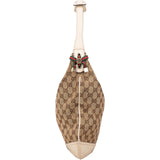 Gucci Monogram GG Canvas Web Detail Hobo Shoulder Bag