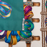 Hermès Les Rubans du Cheval Silk Carre 90 Scarf Tuch