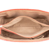 Celine Macadam Monogram Canvas Croc Embossed Leather Striped Boogie Handbag