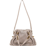 Chloé Grey Grained Leather Paraty Shoulder Handbag