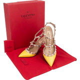Valentino Garavani Multicolor Leather Rockstud Multi T-Ankle Strap Pumps (36,5)